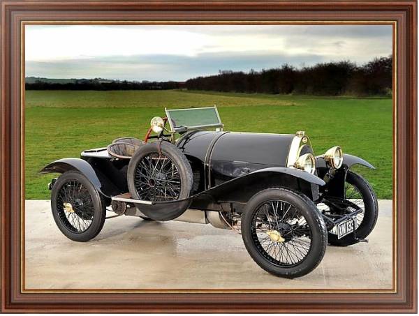 Постер Bugatti Type 18 ''Black Bess'' '1912–14 с типом исполнения На холсте в раме в багетной раме 35-M719P-83