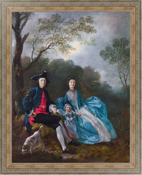 Постер Портрет художника с женой и дочерью с типом исполнения На холсте в раме в багетной раме 484.M48.310