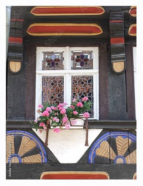 Постер Германия. Вернигероде, окно с типом исполнения На холсте в раме в багетной раме 221-03