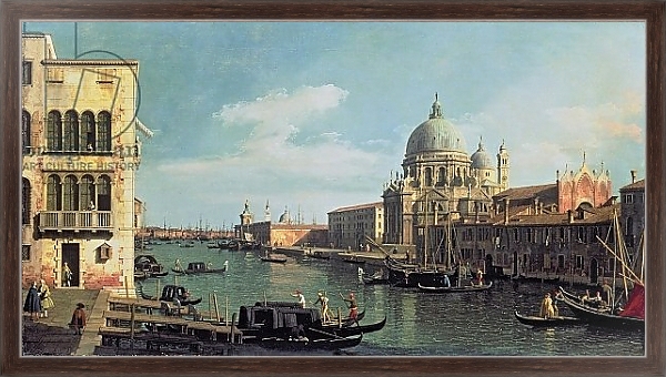 Постер View of the Grand Canal: Santa Maria della Salute, early 1730s с типом исполнения На холсте в раме в багетной раме 221-02