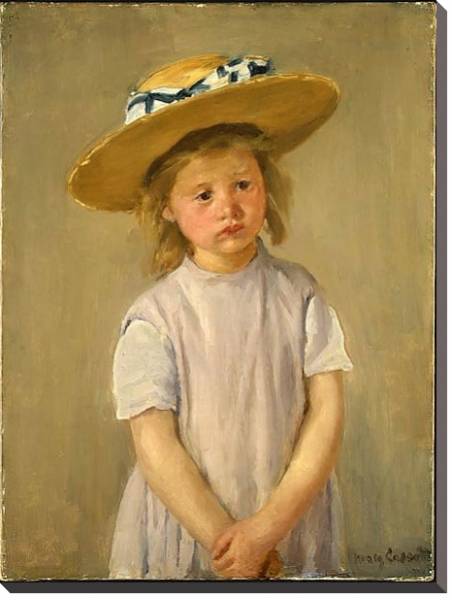 Постер Ребенок в соломенной шляпе с типом исполнения На холсте без рамы