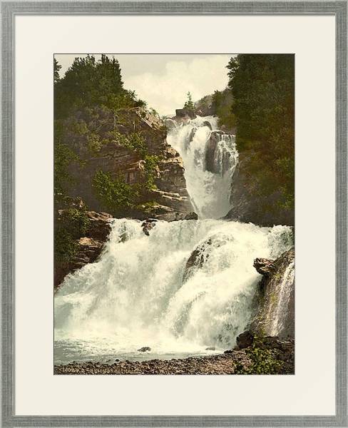 Постер Швейцария. Рейхенбахский водопад с типом исполнения Под стеклом в багетной раме 1727.2510