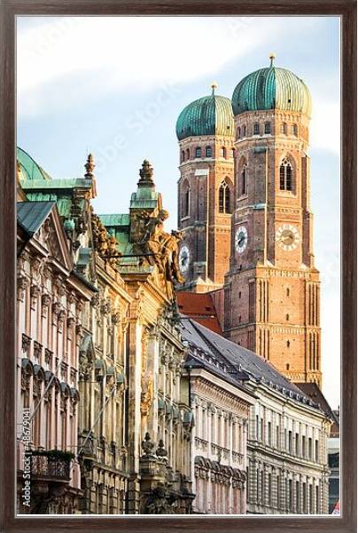 Постер Германия. Мюнхен с типом исполнения На холсте в раме в багетной раме 221-02