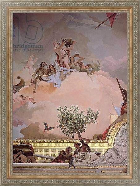 Постер The Glory of Spain IV, from the Ceiling of the Throne Room, 1764 с типом исполнения На холсте в раме в багетной раме 484.M48.310