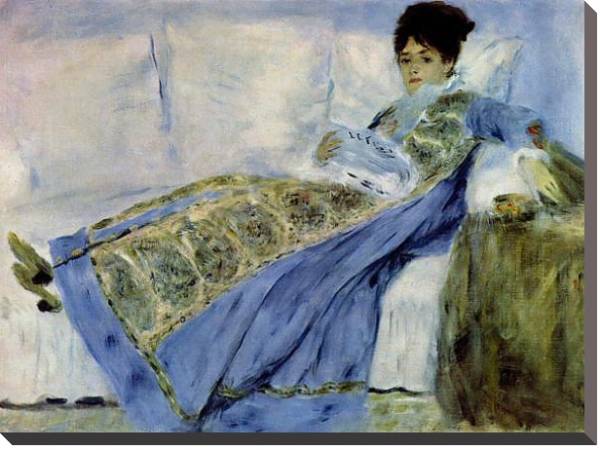 Постер Мадам Моне на диване с типом исполнения На холсте без рамы