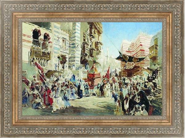 Постер Эскиз к картине Перенесение священного ковра из Мекки в Каир с типом исполнения На холсте в раме в багетной раме 484.M48.310