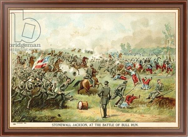 Постер Stonewall Jackson, at the battle of Bull Run с типом исполнения На холсте в раме в багетной раме 35-M719P-83