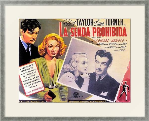 Постер Film Noir Poster - Johnny Eager с типом исполнения Под стеклом в багетной раме 1727.2510