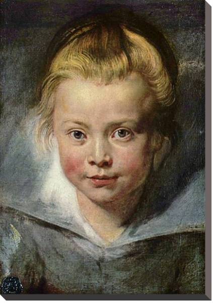 Постер Детская головка (Портрет Клары Серены Рубенс) с типом исполнения На холсте без рамы