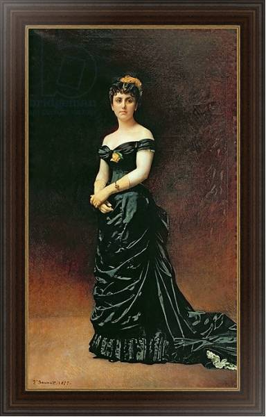 Постер Portrait of Madame Bishoffsheim, 1877 с типом исполнения На холсте в раме в багетной раме 1.023.151