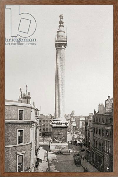 Постер The Monument to the Great Fire of London 1902. с типом исполнения На холсте в раме в багетной раме 1727.4310