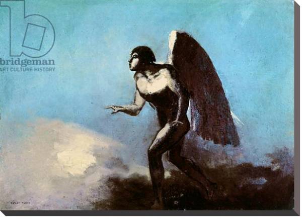Постер The Winged Man or, Fallen Angel, before 1880 с типом исполнения На холсте без рамы