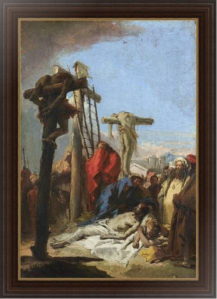 Постер Оплакивание у креста 2 с типом исполнения На холсте в раме в багетной раме 1.023.151