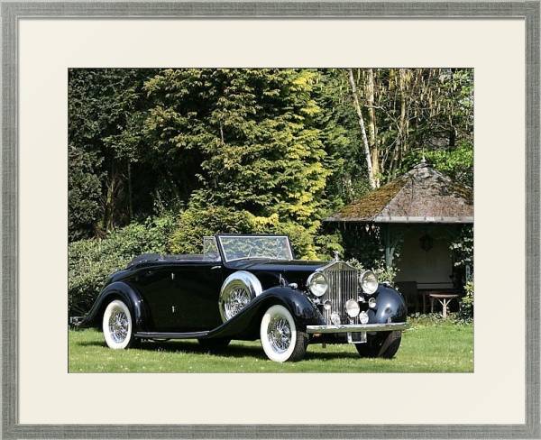 Постер Rolls-Royce Phantom Cabriolet by Mazzara & Meyer (III) '1938 с типом исполнения Под стеклом в багетной раме 1727.2510