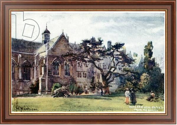 Постер Wadham College from the Garden с типом исполнения На холсте в раме в багетной раме 35-M719P-83