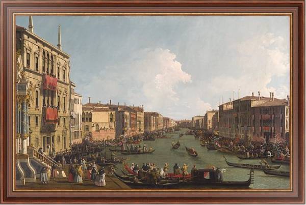 Постер Венеция - Регата на Гранд Канал е с типом исполнения На холсте в раме в багетной раме 35-M719P-83