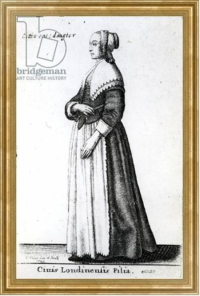 Постер London Citizen's Daughter, 1643 с типом исполнения На холсте в раме в багетной раме NA033.1.051