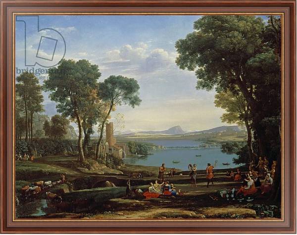 Постер Landscape with the Marriage of Isaac and Rebekah 1648 с типом исполнения На холсте в раме в багетной раме 35-M719P-83