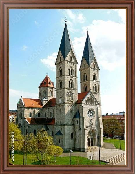 Постер Германия. Вюрцбург. Церковь St. Adalbero  с типом исполнения На холсте в раме в багетной раме 35-M719P-83