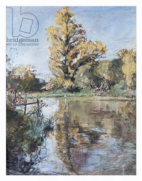 Постер Early Autumn on the River Test, 2007 с типом исполнения На холсте в раме в багетной раме 221-03