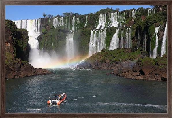 Постер Водопады Игуасу. Аргентина с типом исполнения На холсте в раме в багетной раме 221-02