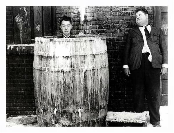 Постер Laurel & Hardy (Below Zero) с типом исполнения На холсте в раме в багетной раме 221-03
