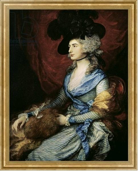 Постер Mrs Sarah Siddons, the actress, 1785 с типом исполнения На холсте в раме в багетной раме NA033.1.051