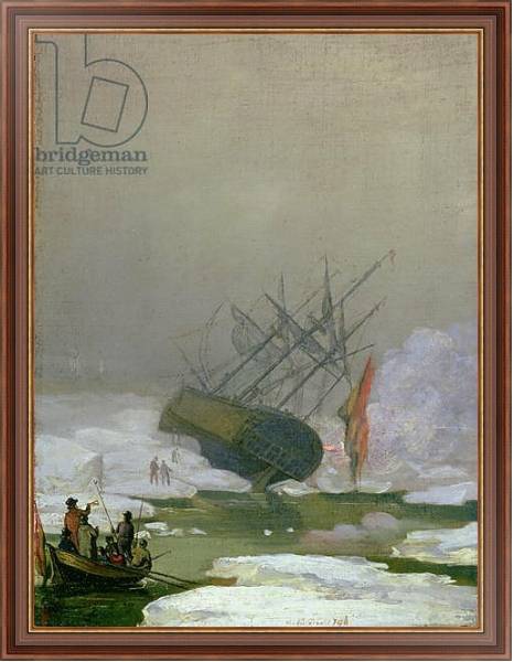 Постер Ship in the Polar Sea, 12th December 1798 с типом исполнения На холсте в раме в багетной раме 35-M719P-83
