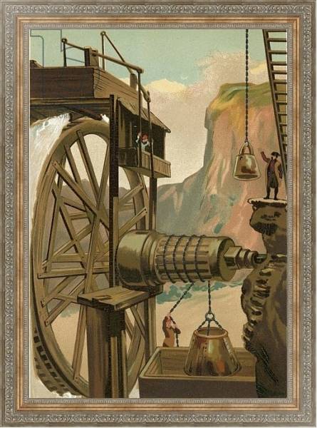 Постер Agricola directing the mines of Freyberg с типом исполнения На холсте в раме в багетной раме 484.M48.310