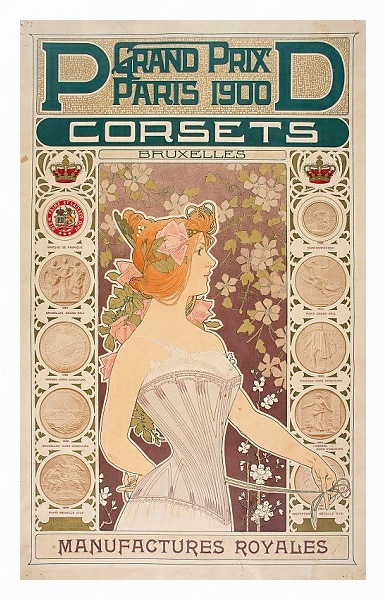 Постер Pd Corsets с типом исполнения На холсте в раме в багетной раме 221-03