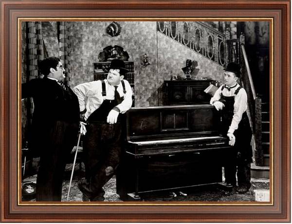 Постер Laurel & Hardy (Music Box, The) с типом исполнения На холсте в раме в багетной раме 35-M719P-83