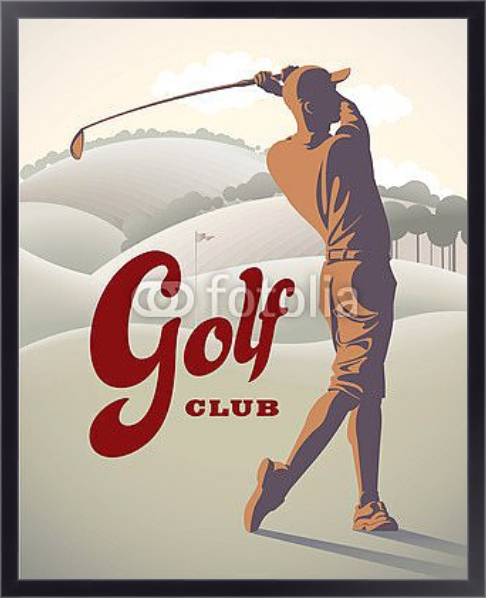 Постер Гольф 15 с типом исполнения На холсте в раме в багетной раме 221-01