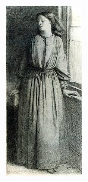 Постер Elizabeth Siddal, May 1854 с типом исполнения На холсте в раме в багетной раме 221-03