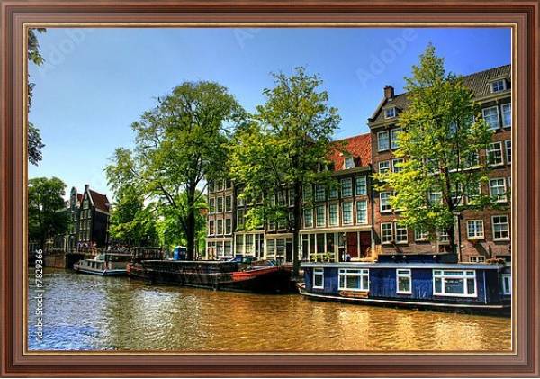 Постер Амстердам. Голландия. Улица Дамрак  2 с типом исполнения На холсте в раме в багетной раме 35-M719P-83