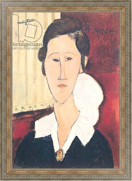 Постер Portrait of Madame Hanka Zborowska, 1917 с типом исполнения На холсте в раме в багетной раме 484.M48.310