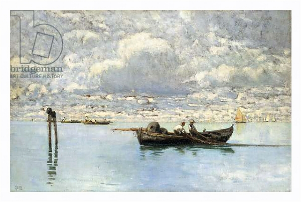 Постер On the Venetian Lagoon, с типом исполнения На холсте в раме в багетной раме 221-03