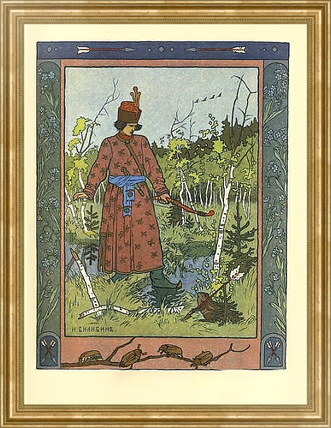 Постер Русские народные сказки с типом исполнения На холсте в раме в багетной раме NA033.1.051