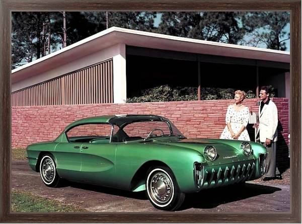 Постер Chevrolet Biscayne Concept Car '1955 с типом исполнения На холсте в раме в багетной раме 221-02