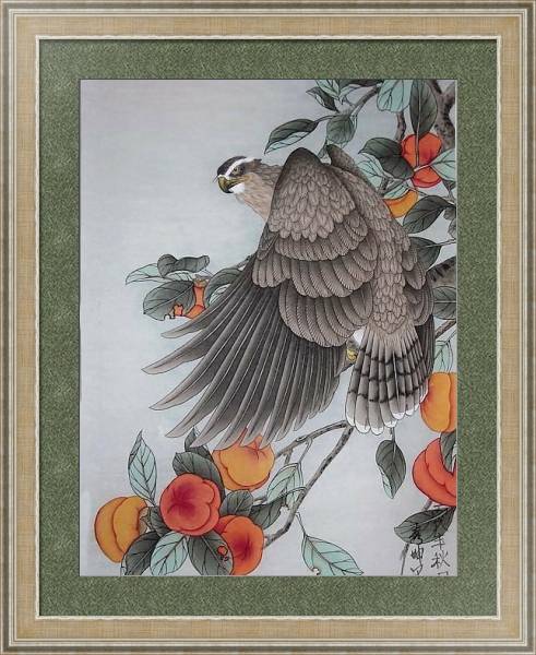 Постер Восточные птицы 41 с типом исполнения Акварель в раме в багетной раме 485.M40.584