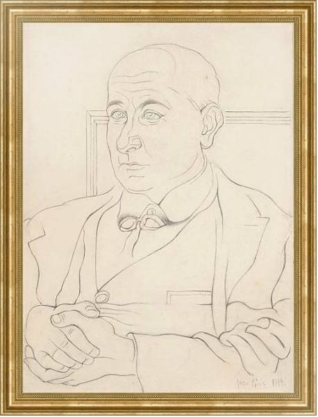 Постер Portrait of Max Jacob с типом исполнения На холсте в раме в багетной раме NA033.1.051