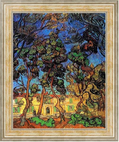 Постер Деревья в саду больницы Сен-Поля с типом исполнения На холсте в раме в багетной раме NA053.0.115