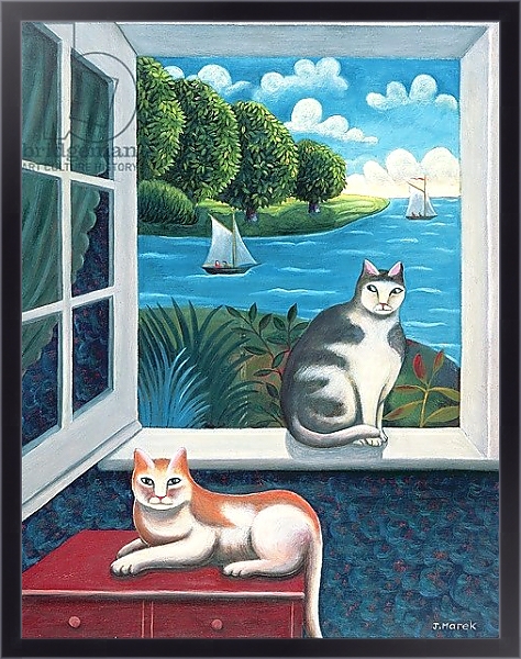 Постер At The Seaside с типом исполнения На холсте в раме в багетной раме 221-01