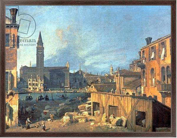 Постер Venice: Campo San Vidal and Santa Maria della Carita 1727-28 с типом исполнения На холсте в раме в багетной раме 221-02