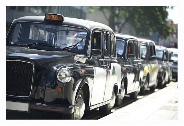 Постер Лондон. Такси с типом исполнения На холсте в раме в багетной раме 221-03