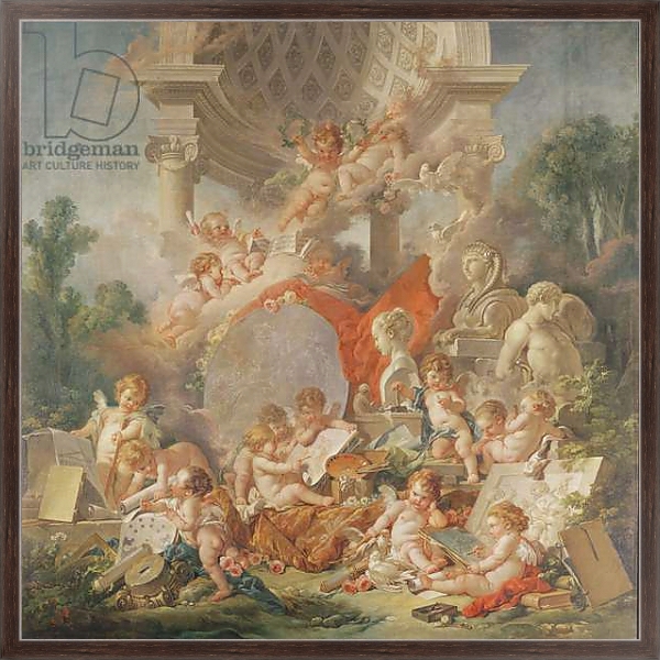 Постер The Meeting of the Arts or The Geniuses of the Arts, 1761 с типом исполнения На холсте в раме в багетной раме 221-02