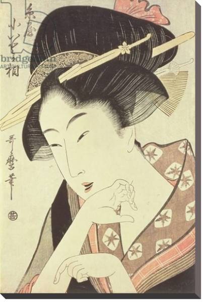 Постер Bust portrait of the heroine Kioto of the Itoya с типом исполнения На холсте без рамы
