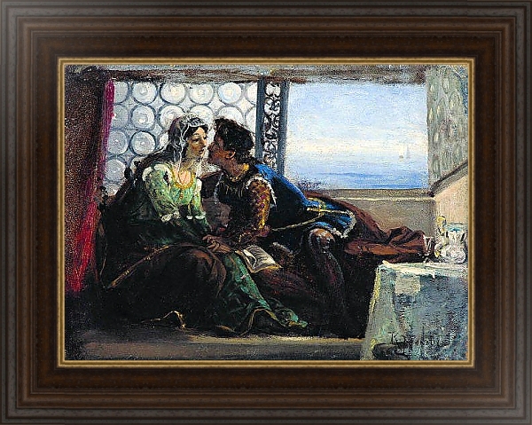 Постер Ромео и Джульетта. 1890-е с типом исполнения На холсте в раме в багетной раме 1.023.151