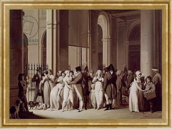 Постер The Galleries of the Palais Royal, Paris, 1809 с типом исполнения На холсте в раме в багетной раме NA033.1.051