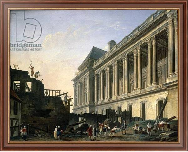 Постер The Clearing of the Louvre colonnade, 1764 с типом исполнения На холсте в раме в багетной раме 35-M719P-83