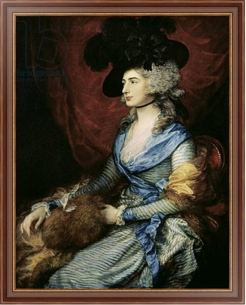Постер Mrs Sarah Siddons, the actress, 1785 с типом исполнения На холсте в раме в багетной раме 35-M719P-83
